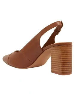 Sandler Kirsty Heeled Shoes in Cognac Leather