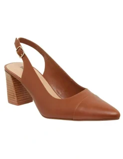Sandler Kirsty Heeled Shoes in Cognac Leather