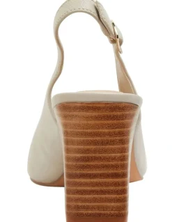 Sandler Kirsty Heeled Shoes in Ivory Leather