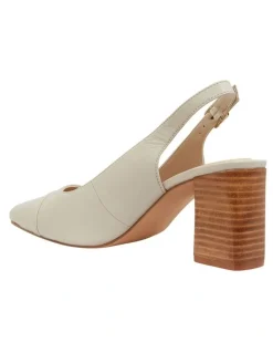 Sandler Kirsty Heeled Shoes in Ivory Leather