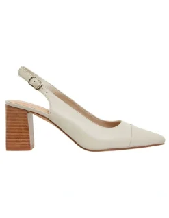 Sandler Kirsty Heeled Shoes in Ivory Leather