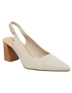 Sandler Kirsty Heeled Shoes in Ivory Leather