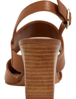 Sandler Kitson Heeled Shoes in Cognac Leather