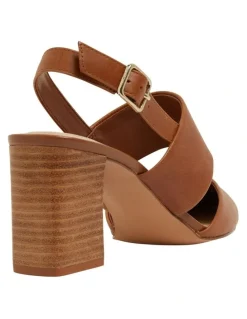 Sandler Kitson Heeled Shoes in Cognac Leather