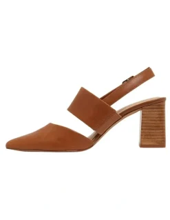 Sandler Kitson Heeled Shoes in Cognac Leather
