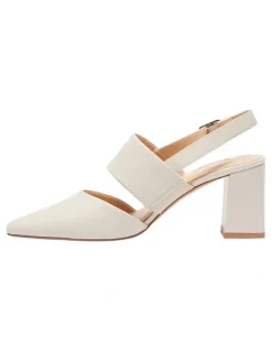 Sandler Kitson Heeled Shoes In Ivory Leather