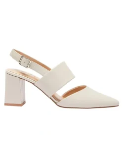 Sandler Kitson Heeled Shoes In Ivory Leather