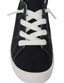 Sandler Link Black Fabric Sneakers