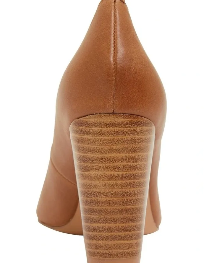 Sandler Lyric Heeled Shoes in Cognac Leather