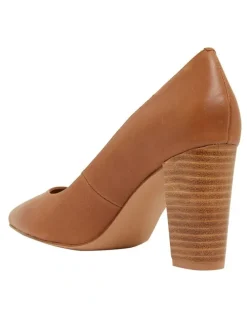 Sandler Lyric Heeled Shoes in Cognac Leather