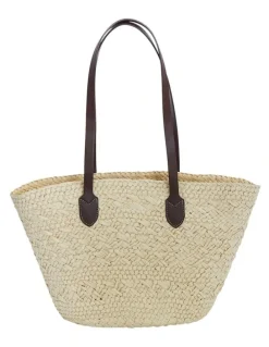 Sandler Maple Bag in Chocolate Raffia
