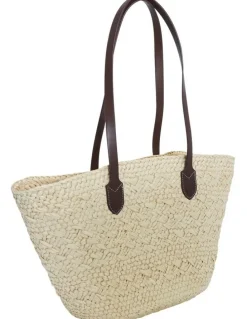 Sandler Maple Bag in Chocolate Raffia