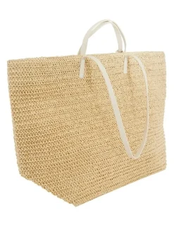 Sandler Maple Bag in Ivory Raffia