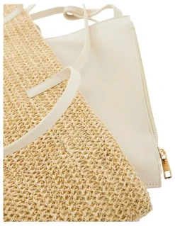 Sandler Maple Bag in Ivory Raffia