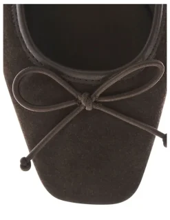 Sandler Maya Ballet Flats in Chocolate Suede