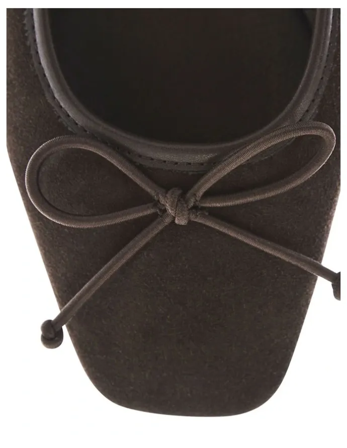 Sandler Maya Ballet Flats in Chocolate Suede