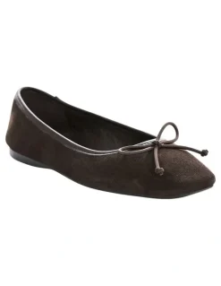 Sandler Maya Ballet Flats in Chocolate Suede