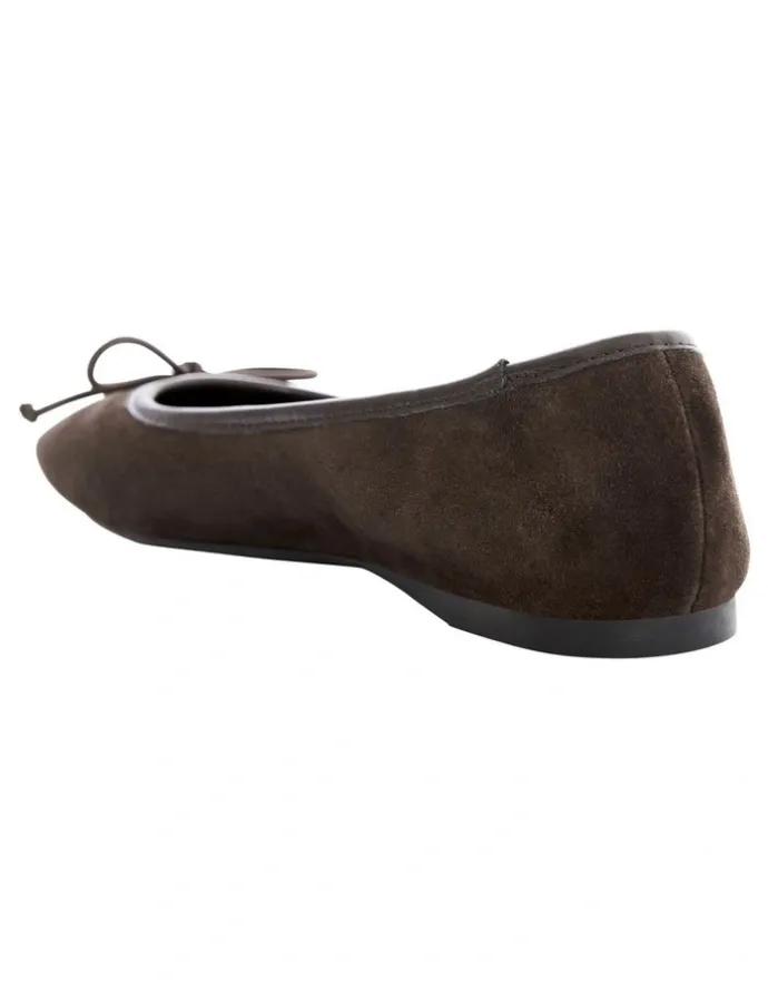 Sandler Maya Ballet Flats in Chocolate Suede