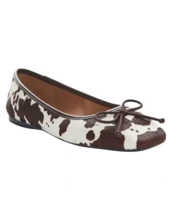 Sandler Maya Ballet Flats in Chocolate Multi Pony