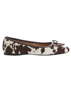 Sandler Maya Ballet Flats in Chocolate Multi Pony