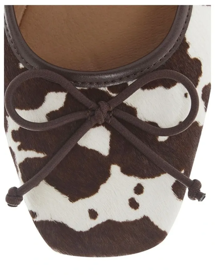 Sandler Maya Ballet Flats in Chocolate Multi Pony