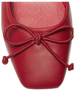Sandler Maya Flat Shoes in Red Leather
