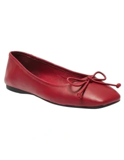 Sandler Maya Flat Shoes in Red Leather