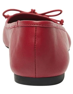 Sandler Maya Flat Shoes in Red Leather