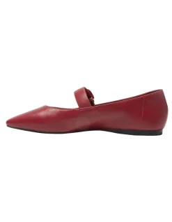 Sandler Melrose Flat Leather Shoes in Red