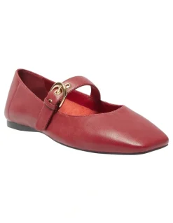 Sandler Melrose Flat Leather Shoes in Red