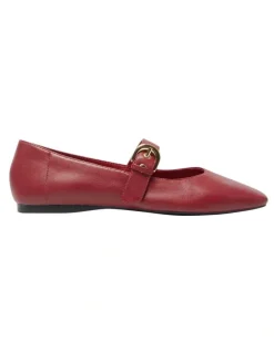 Sandler Melrose Flat Leather Shoes in Red