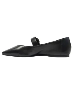 Sandler Melrose Flat Leather Shoes in Black