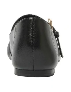 Sandler Melrose Flat Leather Shoes in Black