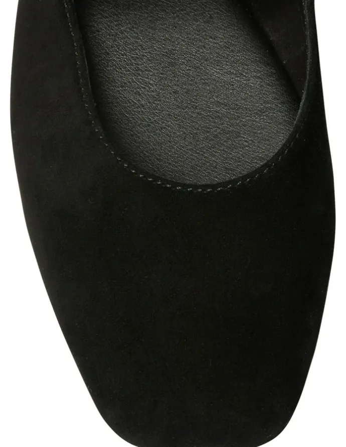 Sandler Melrose Flat Shoes in Black Suede