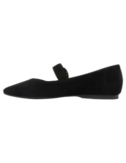 Sandler Melrose Flat Shoes in Black Suede