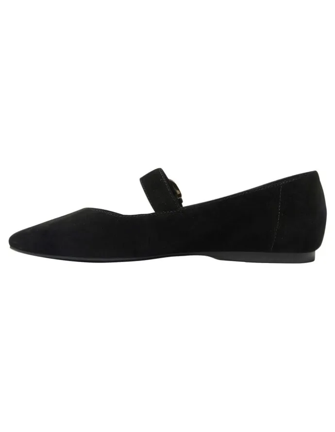 Sandler Melrose Flat Shoes in Black Suede