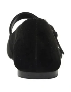 Sandler Melrose Flat Shoes in Black Suede