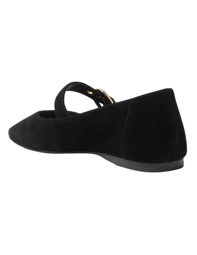 Sandler Melrose Flat Shoes in Black Suede
