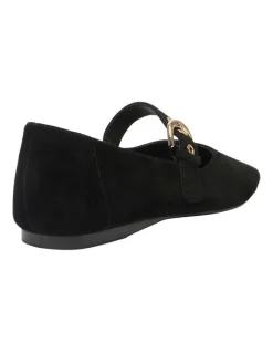 Sandler Melrose Flat Shoes in Black Suede