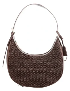 Sandler Monroe Bag in Chocolate Raffia
