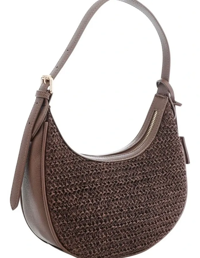 Sandler Monroe Bag in Chocolate Raffia