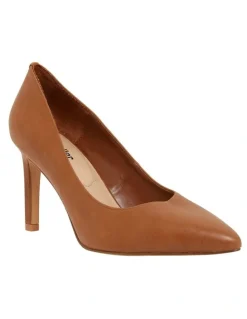 Sandler Octavia Heeled Shoes in Cognac Leather