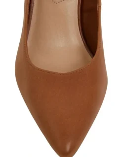 Sandler Octavia Heeled Shoes in Cognac Leather