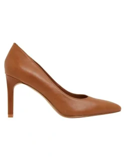 Sandler Octavia Heeled Shoes in Cognac Leather