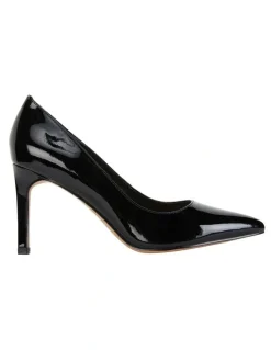Sandler Octavia Heeled Shoes in Black Patent Leather