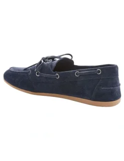 Sandler Ohio Flat Shoes in Navy Suede
