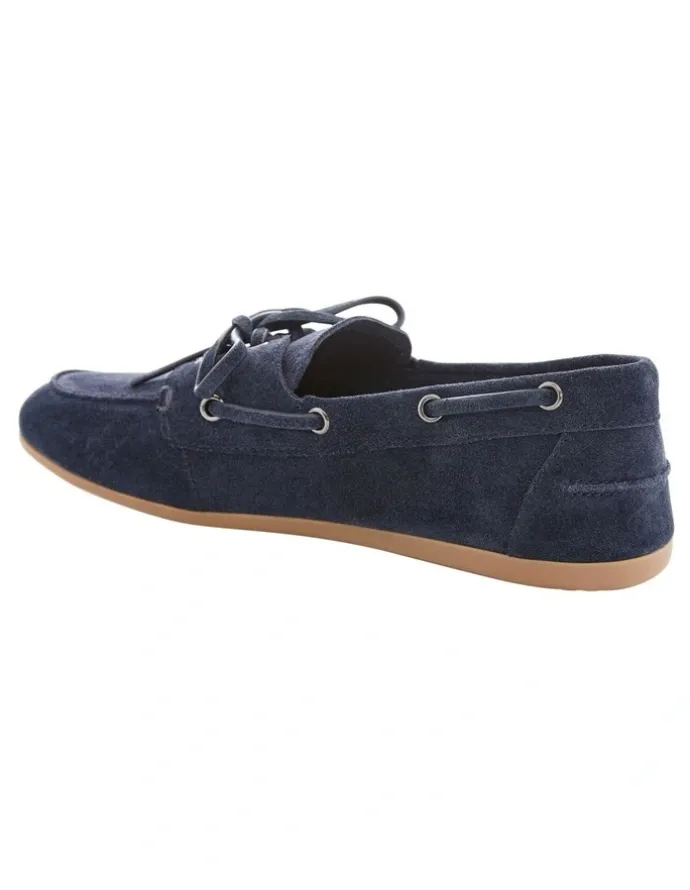 Sandler Ohio Flat Shoes in Navy Suede