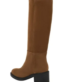 Sandler Paisley Knee Boots in Tobacco Suede