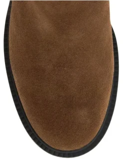 Sandler Paisley Knee Boots in Tobacco Suede
