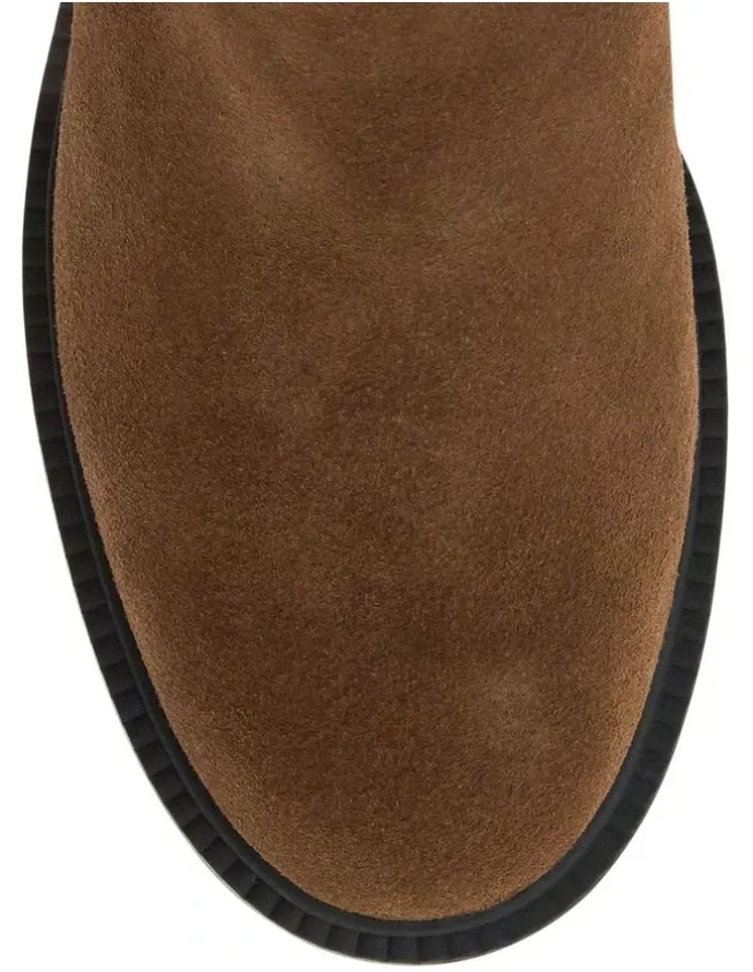 Sandler Paisley Knee Boots in Tobacco Suede